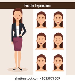 beautiful lady with set expression