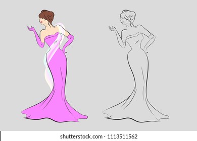 beautiful lady is standing