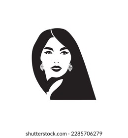 A beautiful lady vector art.