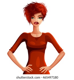 Beautiful lady vector illustration