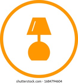 Hermoso icono vectorial de glifo de lámpara