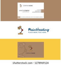 Beautiful Lamp  Logo and business card. vertical Design Vector