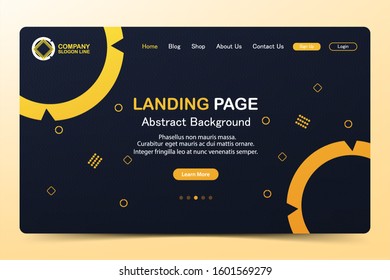 beautiful landing page abstract background Website Vector Template Design  