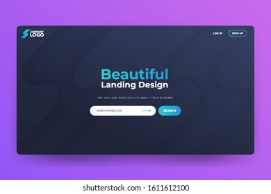 Beautiful Landing Page Vector Template Design