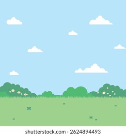 beautiful landscape background illustration vector