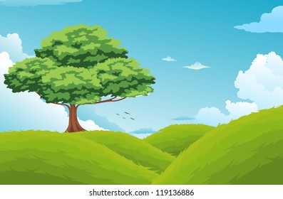 Beautiful Landscape Background vector