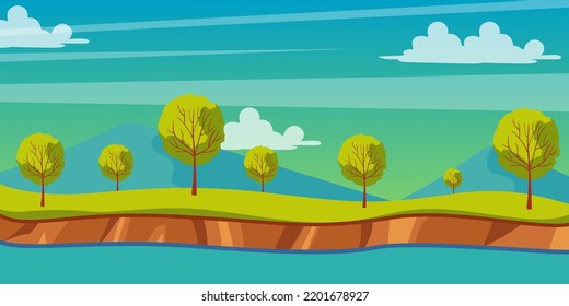 bello paisaje de fondo. ilustración vectorial