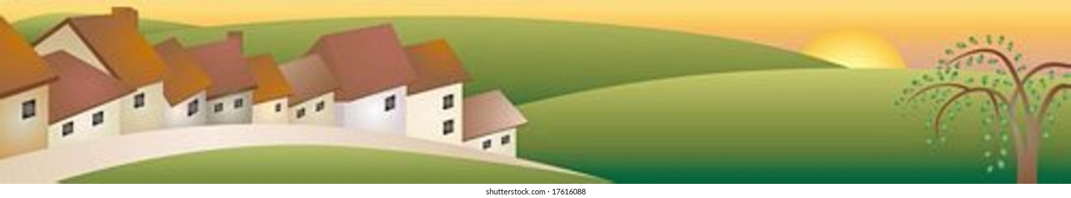 Schöner Landschaftsbanner