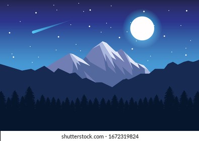 夜景 月 のイラスト素材 画像 ベクター画像 Shutterstock