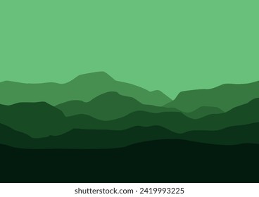 beautiful landscape mountains, vector illustration for background design.
