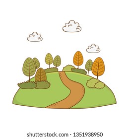 beautiful landscape scene icon