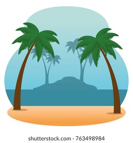 beautiful landscape summer time on the beach design