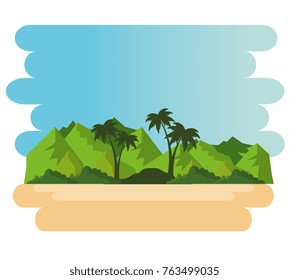 beautiful landscape summer time on the beach design