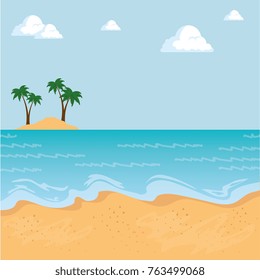 beautiful landscape summer time on the beach design