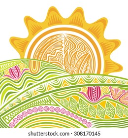 Beautiful landscape vector illustration