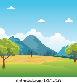 Cartoon Landscape Background Images, Stock Photos & Vectors | Shutterstock