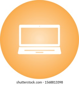 Beautiful Laptop Glyph Vector Icon