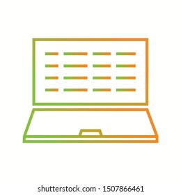 Beautiful Laptop vector line icon