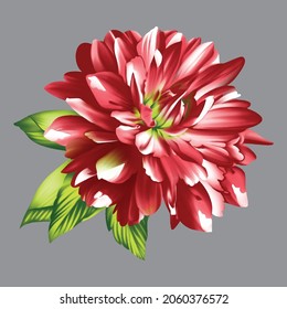 bellas flores y hojas de diseño textil digital de última generación