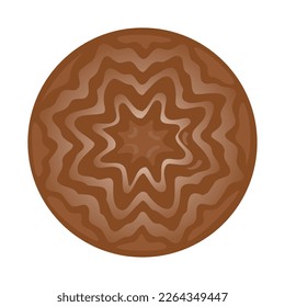Beautiful latte art on white background