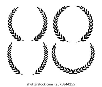 a beautiful Laurel leaf vector set design