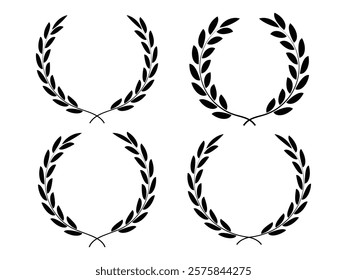a beautiful Laurel leaf vector set design