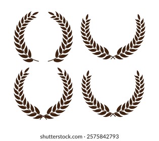 a beautiful Laurel vector logo set design