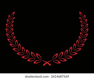 Beautiful Laurel wreath leaf and brunch graphics elements design