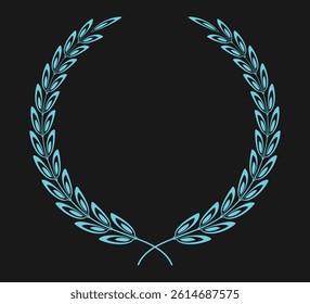 Beautiful Laurel wreath leaf and brunch graphics elements design