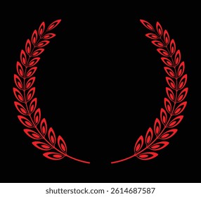 Beautiful Laurel wreath leaf and brunch graphics elements design