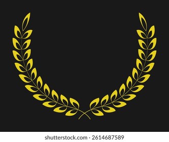 Beautiful Laurel wreath leaf and brunch graphics elements design