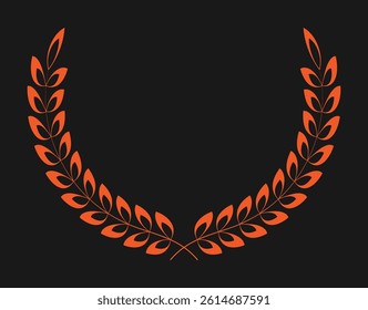 Beautiful Laurel wreath leaf and brunch graphics elements design