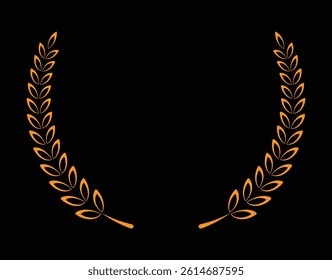 Beautiful Laurel wreath leaf and brunch graphics elements design