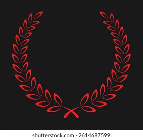 Beautiful Laurel wreath leaf and brunch graphics elements design