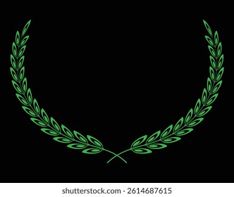 Beautiful Laurel wreath leaf and brunch graphics elements design