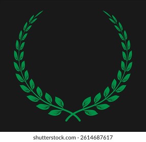 Beautiful Laurel wreath leaf and brunch graphics elements design