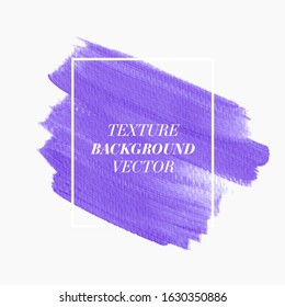 Beautiful lavender abstract background. Brush paint acrylic texture design vector over square frame. Perfect watercolor design for headline, logo and sale banner. 