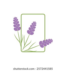 Beautiful lavender flower icon vector illustration