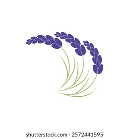 Beautiful lavender flower icon vector illustration
