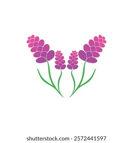 Beautiful lavender flower icon vector illustration