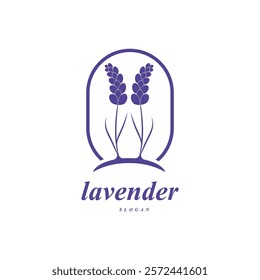 Beautiful lavender flower icon vector illustration