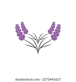 Beautiful lavender flower icon vector illustration