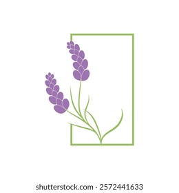 Beautiful lavender flower icon vector illustration