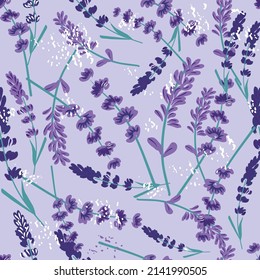 Hermoso patrón de lavanda Seamless Fondo textil de fondo diseño de papel de pared Vector