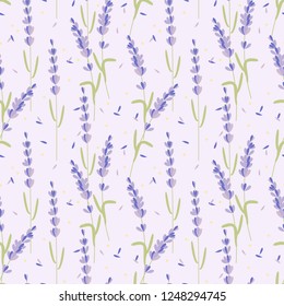 Beautiful lavender seamless pattern. Sweet flower concept.