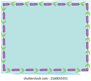 Beautiful lavender square frame, Ideal for making wedding invitations, greetings and cards