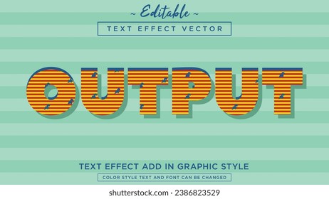 Hermoso efecto de texto estilo de patrón de diseño totalmente editable