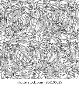 Beautiful leaf background pattern. Vector illustration