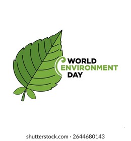 Beautiful leaf background to welcome environment day, with the theme of green falling plants