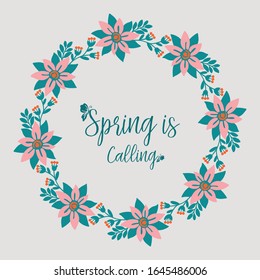 Hermoso marco de hoja y floral, para el diseño de la tarjeta de invitación de primavera. Vector